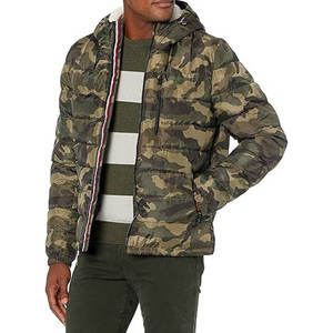 Fully Customized Men's Waterproof Canvas Puffer <b>Jackets</b> Polyester Wadding Filled Winter DDP Shipping - Product Image 1