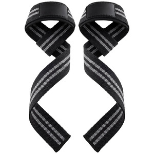 Sangles de levage de poignet en néoprène personnalisées pour soulevé de terre, powerlifting, entraînement fitness, design à deux bandes, antidérapantes, réglables, unisexe - Product Image 5