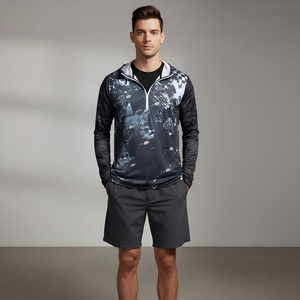 Zipped Dry Regular Fit <b>Mens</b> performance <b>Hoodie</b> With Moisture Wicking Fabric And Active <b>Running</b> Performance Design - Product Image 5