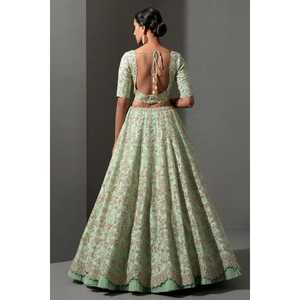 Ropa de fiesta de diseñador Lehenga Choli con hilo y ropa de rendimiento de trabajo Dori - Product Image 4