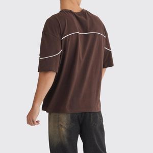 Camiseta de hombre de algodón 100% de alta calidad, ligera, transpirable, de corte holgado y estilo urbano, personalizada, nueva, al por mayor - Product Image 5