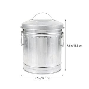 OEM Manufacturer Custom Iron Waste <b>Bin</b> <b>Metal</b> Waste Container With Lid For Office Hotel Restaurant Kitchen And Commercial Waste - Product Image 2