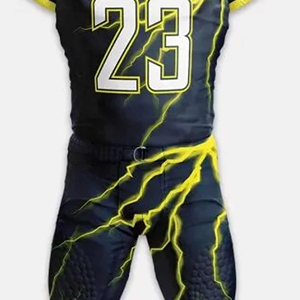 Ensemble d'uniformes de football américain personnalisés par sublimation pour garçons et adultes - Tissu respirant à séchage rapide et anti-humidité en Spandex/Polyester - Product Image 5