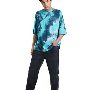 Haute qualité unisexe Sport cravate teinture t-shirt personnalisé col rond à manches courtes couleur unie Sublimation graphique hommes taille - Product Image 1