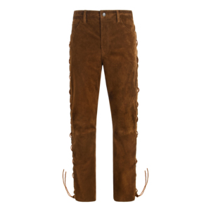 Custom 100% Genuine Coffee Tan Suede <b>Leather</b> Men’s Pants Classic Fit Private Label OEM/ODM Everyday Luxury Style - Product Image 1
