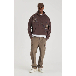 Expédition rapide, sweat à capuche zippé en molleton pour homme, 100% coton, broderie personnalisée, hiver, séchage rapide - Product Image 2