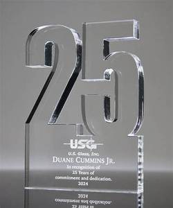 Trophée personnalisé en acrylique transparent Prix moderne gravé au laser pour l'excellence et la reconnaissance des réalisations - Product Image 3