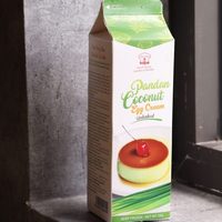 Crème de Lait Pandan Coco, Crème d'Œuf Non Cuite, 1KG, Vente Directe Usine, Meilleure Vente, Pour Boulangerie, Expédition Mondiale, HALAL, OEM/ODM