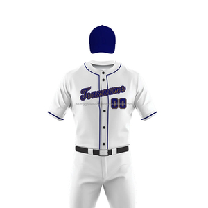 Ensemble d'uniformes de softball unisexes OEM 100 % polyester respirant en maille, vêtements de sport personnalisés, antibactériens, séchage rapide, grandes tailles, anti-UV - Product Image 3
