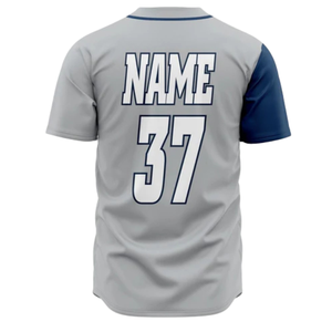 Camiseta de Béisbol Personalizada para Hombre, Blanca y Azul, con Botones, Transpirable, Uniforme de Equipo de Softbol, Camiseta Deportiva para Juegos - Product Image 3
