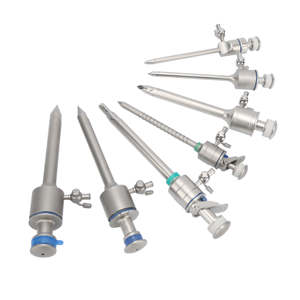ชุดอุปกรณ์ส่องกล้องผ่าตัดแบบ Laparoscopic Trocars พร้อมท่อ Trocar Cannula ขนาด 3.5 มม. 10 มม. 15 มม. ใช้ซ้ำได้ สำหรับสัตว์ ยี่ห้อ NEMAS CARE INTERNATIONAL รุ่น NMC-DES-0001 - Product Image 1