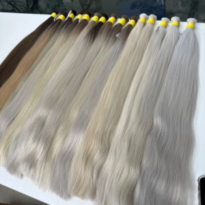 Meilleur prix de gros Cheveux humains vietnamiens 100% de haute qualité 100g par paquet 60cm Teinte vive Super Double Drawn - Product Image 1