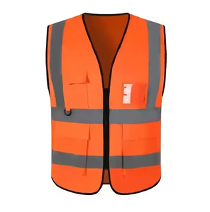 Veste réfléchissante haute visibilité NESTA SPORTS de haute qualité, gilet de sécurité pour chantier avec fermeture éclair - Product Image 5
