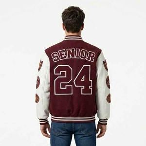 Nouvelles vestes universitaires en cuir et chenille brodées, uniformes de baseball, vestes Letterman, vestes universitaires personnalisées en coton coloré et imperméable - Product Image 5