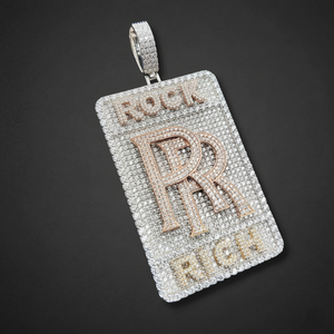 Colgante de Moissanita con Cabeza de Lobo Estilo Hip Hop, Chapado en Oro sobre Plata 925, Micro Pavé Brillante, Amuleto Animal Unisex para Fiestas - Product Image 1