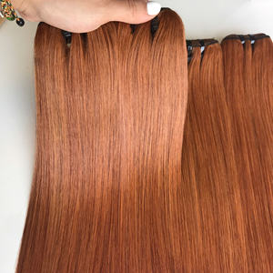 Prix usine 100% brut vierge vietnamien perruque de cheveux humains Bonestraight Bronze brun couleur Super Double dessiné Extensions de cheveux - Product Image 1