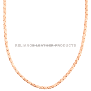 RTS 4mm Natural Round Bolo <b>Braided</b> Leather <b>Cord</b> Premium Jewelry Leather <b>Cord</b> for DIY Crafts - Product Image 3