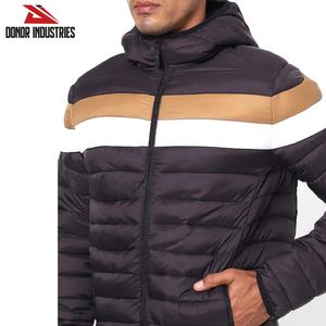Chaqueta acolchada de burbujas de lona ligera Reversible con estilo para hombre, manga larga, cremallera completa, bolsillo con soporte, multicolor, impermeable - Product Image 3
