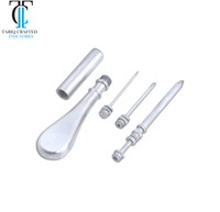 Trocar et canule vétérinaires en acier inoxydable OEM pour le traitement de la distension du ventre chez le bétail, instrument de trocar ruminal réutilisable