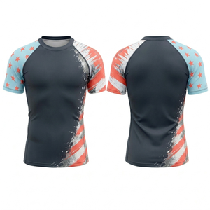 เสื้อรัดกล้ามเนื้อแบบกำหนดเองสำหรับผู้ชาย ออกกำลังกาย ฟิตเนส MMA BJJ เทรนนิ่ง แขนยาว เสื้อกีฬา ระบายเหงื่อ - Product Image 1