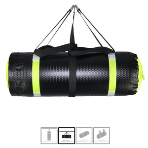 Saco de Boxeo Inflable de PVC y Cuero Negro y Rojo, Diseño Portátil, Ecológico, Ligero y Resistente - Product Image 3