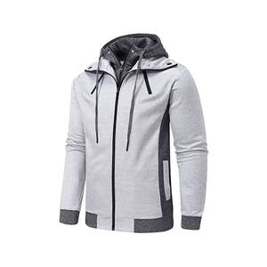 เสื้อฮู้ดมีซิปสำหรับผู้ชายแบบกำหนดเอง ผลิตจากผ้าฟลีซ พร้อมแผ่นป้องกันสำหรับขี่มอเตอร์ไซค์ที่ได้รับการรับรองมาตรฐาน CE และสามารถถอดออกได้ - Product Image 3