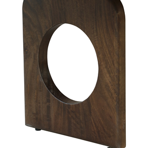 Mesa de Centro Moderna con Superficie de Madera Ligeramente Curvada y Dos Patas Plegables Resistentes, Acabado Tubbaq, Madera de Mango Sólida, para Sala de Estar - Product Image 5