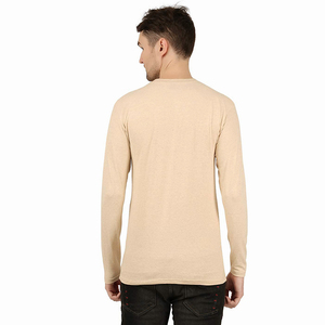 เสื้อยืดแขนยาวผู้ชายแบบเรียบง่าย คอกลม สไตล์สตรีทแวร์ ผ้าฝ้าย 100% สีพื้น ดีไซน์เรียบง่าย ใส่ได้ทุกวัน - Product Image 2