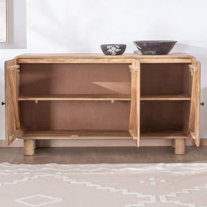 Aparador de 3 Puertas Vandana Autumn Field de 140 cm, Estilo Pop, Madera de Mango, Color Pluma - Product Image 3