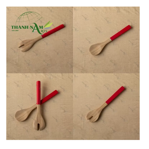 Cucharas de Bambú Ecológicas y Duraderas de Fábrica Directa, Mango Largo, Capacidad de 10 ml, Clásicas para Servir Postres/Ensaladas, Artículos de Cocina, Regalos - Product Image 1