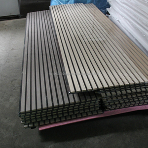 Panel de pared de listones de madera acústica de tela para Interior - Product Image 5