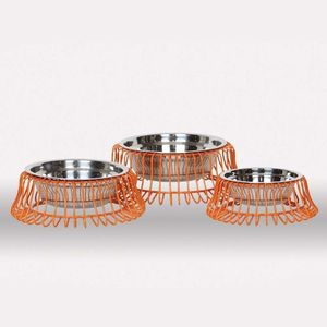 Comedero elevado para perros, de acero inoxidable, con soporte, doble, antideslizante. - Product Image 3