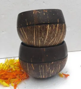Bol de service en bois, ensemble de bols en bois pour servir des salades, des collations, des fruits secs et pour la table à manger, finition naturelle en bois de manguier - Product Image 1