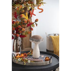 2 Pezzi Decorazione a Forma di Fungo Marrone Chiaro 7x7x12 per Decorazioni Autunnali o del Ringraziamento, Accessori per Tavola Festiva - Product Image 2