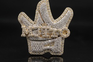 Collier Pendentif Personnalisé Hip Hop Bling en Acier Inoxydable avec Moissanite, Breloque en Forme d'Animal Argentée, Finition Polie, Fermoir à Boucle - Product Image 3