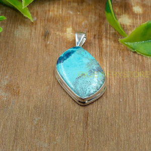 Collier pendentif en azurite bleue de grande qualité, en argent sterling 925, bijou en azurite bleue, cadeau pour petite amie - Product Image 3