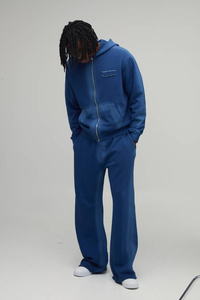<b>Men</b> Sun Faded Tracksuit Oversized Crew Neck Jogger <b>Pants</b> Relaxed Fit Casual Everyday <b>Lounge</b> Wear Clothing Sweatshirt High Waist - Product Image 5