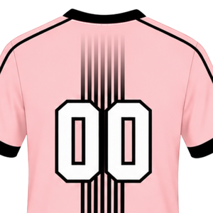 Camiseta Deportiva de Rugby Rosa Bebé y Blanca, Manga Corta, Cuello en V, Uniforme de Equipo, Transpirable, Ligera, Personalizable, para Entrenamiento - Product Image 4