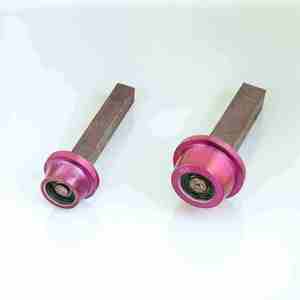 Rodillo moderno de acero dulce pulido para elevación, de 80 y 50 mm de espesor, duradero, con movimiento suave, para rieles de puerta, herrajes de alta resistencia - Product Image 2