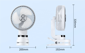 Nuevo Ventilador de Clip sin Aspas de Plástico, Recargable, de Ultra Larga Duración, Alto Flujo de Aire, Portátil, USB, para Mesa, 8 Velocidades - Product Image 5