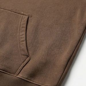 Haut court à capuche pour femme, délavé à l'acide, à épaules tombantes, manches longues, ourlet coupé, broderie personnalisée, vêtement décontracté - Product Image 5