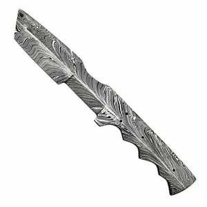 Lame de couteau en acier Damas forgée à la main de haute qualité, pour la fabrication de couteaux, utilisation en extérieur, meilleure matière première - Product Image 1