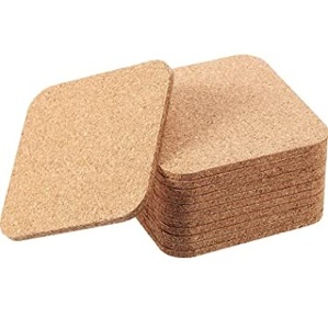 Eco Natural <b>Cork</b> Drink <b>Coaster</b> Set Custom Printed Absorbent Round Table <b>Coasters</b> Mat with Metal Holder for Home Decor <b>Coasters</b> - Product Image 5