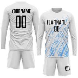 Uniforme de Fútbol Personalizado, Conjunto de Camiseta Sublimada, Transpirable, de Secado Rápido, para Entrenamiento de Equipo, para Hombre Adulto, Verano, 100% Poliéster - Product Image 2