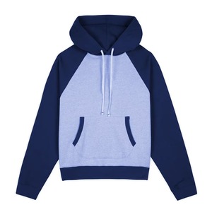 Sudadera con capucha de algodón y forro polar en contraste, estilo raglán, manga larga, corte holgado, de marca de moda para hombre. - Product Image 2