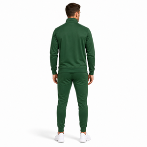 Custom Men Tracksuit Wholesale Two Piece Sportswear Set Embroidered Logo <b>Zip</b> <b>Up</b> <b>Jacket</b> Jogger Pants Manufacturer Gym Apparel OEM - Product Image 2