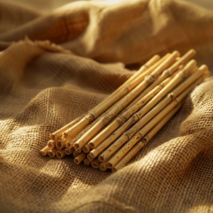 Pailles à boire en bambou bio de luxe, écologiques et jetables pour les boissons, les événements et l'hôtellerie - Product Image 1