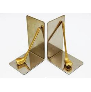 Sujetalibros Pequeños de Metal Dorado Antiguo para Estantes, Soporte Decorativo para Libros Pesados - Product Image 2