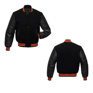 High Quality <b>men</b> Letterman Jackets Winter <b>Long</b> Sleeves <b>Coats</b> leather bomber custom jacket - Product Image 4