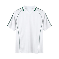 Camiseta de Fútbol Personalizable 100% Poliéster de Secado Rápido, Transpirable y Ecológica con Cuello en V/Cuello Camisero, Manga Corta, Personalizada para Equipos